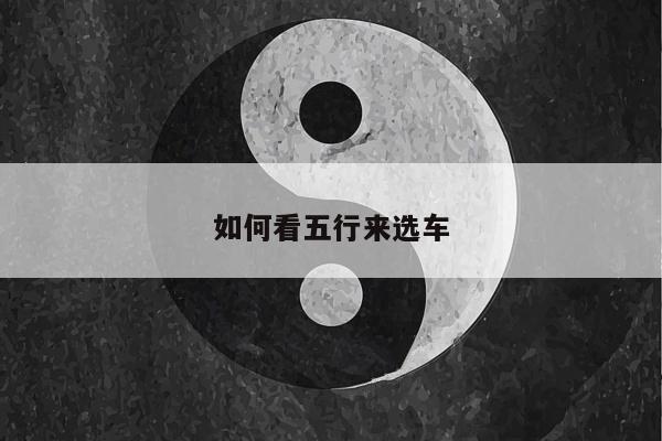 如何看五行来选车